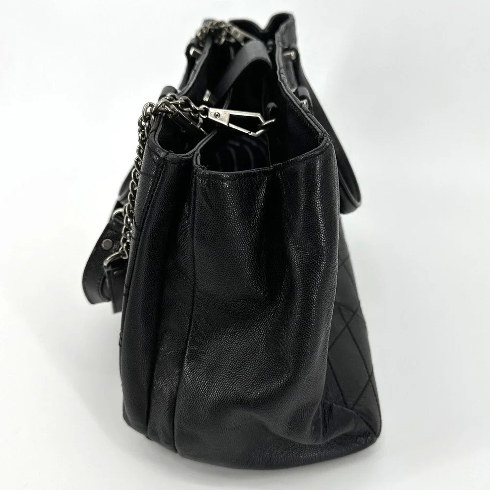 Rebecca Minkoff Je T'aime‎ Work Tote Shoulder Bag Black Diamond Stitched Leather